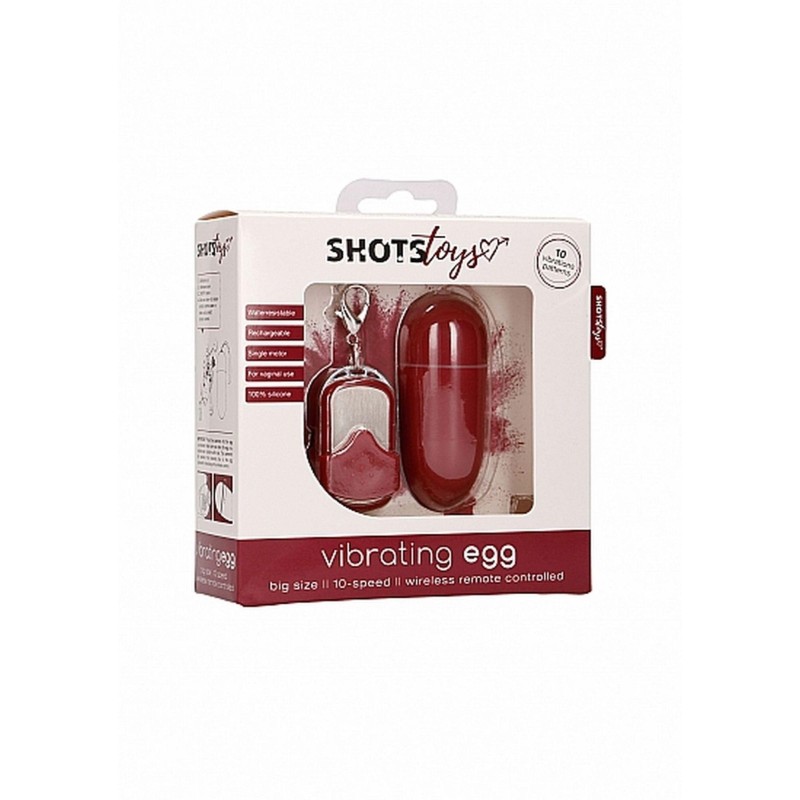 10 Speed Remote Vibrating Egg - Big - Red